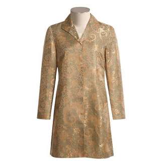 DREAMSACKS gold Silk Brocade long Jacket New with tags  