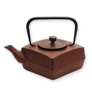 Chestnut Brown 28 oz Symmetry Tetsubin Cast Iron Teapot Kettle  