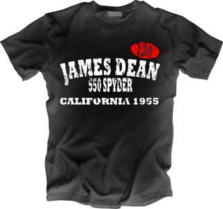 New USA Film Star James Dean 1955 Porsche California T Shirt All Sizes 