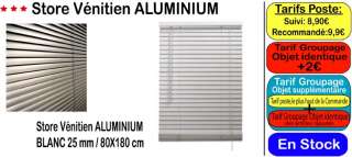   STORE BLANC VENITIEN ALUMINIUM 80x180cm