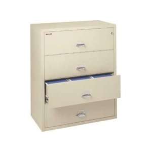  FireKing 44 W Four Drawer Lateral File Finish Parchment 