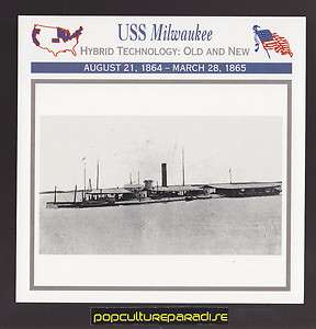 USS MILWAUKEE Ironclad Monitor Union Navy Ship Boat U.S. CIVIL WAR 