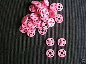   Bouton Pression a coudre 12 mm Rose  12 p   Mercerie