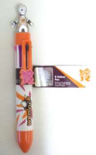 LONDON 2012 OLYMPIC GAMES WENLOCK 8 COLOUR PEN NEW GIFT  