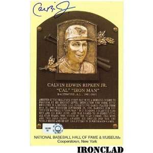 Ironclad Exclusive Cal Ripken Jr. Signed Hall of Fame Plaque Card 
