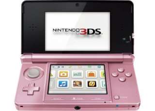 Nintendo 3DS Console (Coral Pink) Includes Nintendogs + Cats 3D  