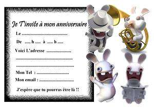 5 Cartes Invitation Anniversaire Lapins Cretin 03 On Popscreen