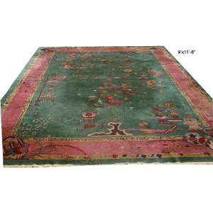  A Marvelous Antique Chinese Art Deco Oriental Rug
