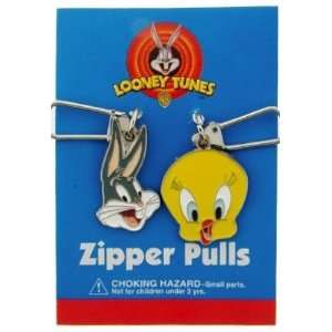  Looney Tunes BUGS BUNNY and TWEETY BIRD ZIPPER PULLS 