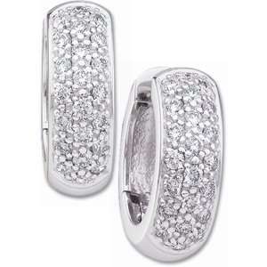  7/8 CT Diamond Hinged Earrings/14kt white gold Jewelry