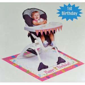  1st Birthday Girl High Chair Party Kit jpseenterprises 