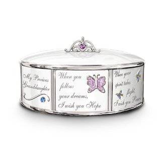 Wishes For My Granddaughter Collectible Wish Book Music Box Gift For 