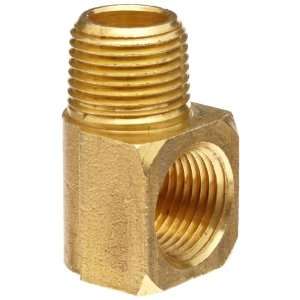 Anderson Metals Brass Pipe Fitting, 90 Degree Barstock Street Elbow, 3 