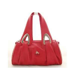  Red Korean style WK Polo Lady Women PU Leather Handbag bag 