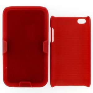 APPLE IPOD TOUCH 4 4TH GENERATION COMBO HOLSTER COVER CASE RED Cell 