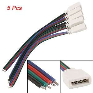  Amico RGB Flex Strip 4 Pin Female Connector Cables Wire 5 