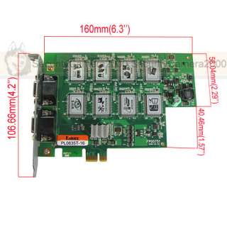 16 CH Video 8CH Audio Linux OS PCI E DVR Card for CCTV Security