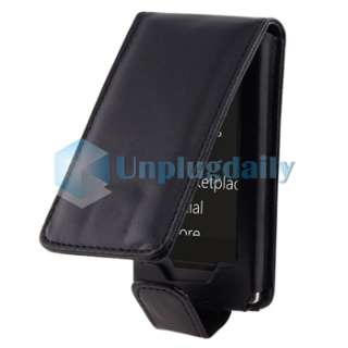 BLACK LEATHER CASE COVER BELT CLIP for ZUNE HD 16GB 32  