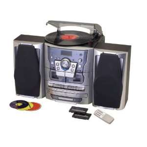  Encore Technologies Stereo System   3 CD, Turntable, AM/FM 