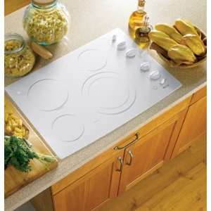 com GE Profile PP912TMWW 30 Built In CleanDesign Electric Cooktop 