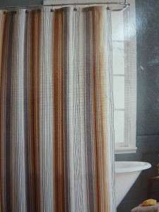 Fieldcrest Luxury Stripe Fabric Shower Curtain 72 x 72 NIP  