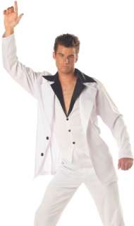 Mens Halloween Outfit 60 70s Disco White Suit Costume M  