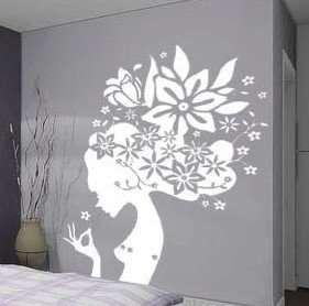 Vinyl Wall decal stickers flower decor  butterflies fly  