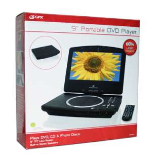 GPX PD908B 9 inch Portable DVD Player   Brand New in Retail Packaging