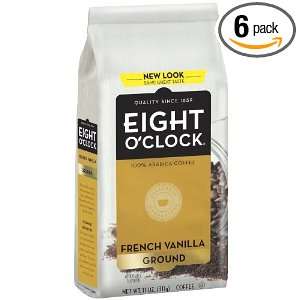 Eight OClock Coffee, French Vanilla Ground, 11 Ounce Bags (Pack of 6 