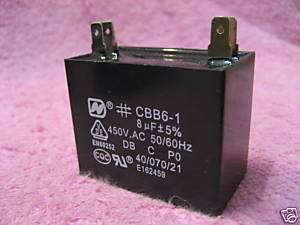 FAN Metallized Capacitor AC 450V 50/60Hz 8uF CBB61  