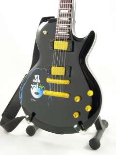 Miniature Guitar Ace Frehley KISS Black & Strap  