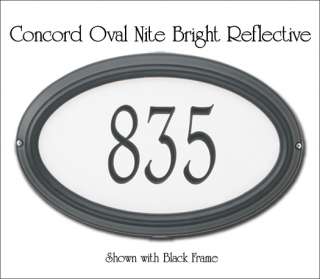NEW OVAL NIGHT NITE BRIGHT PERSONALIZED ADDRESS SIGN  
