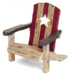   COUNTRY DISTRESSED WOODEN ADIRONDACK CHAIR~RETIRED MWTS  