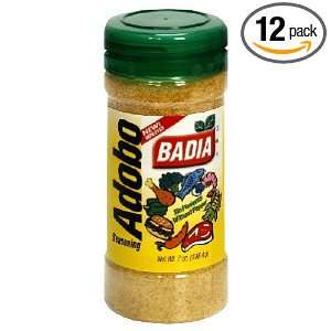 Badia Adobo without Pepper, 7 Ounce (Pack of 12)  Grocery 