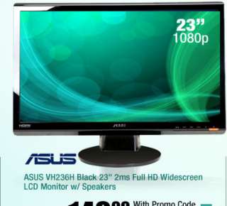 ASUS VH236H Black 23 inch 2ms Full HD Widescreen LCD Monitor w 