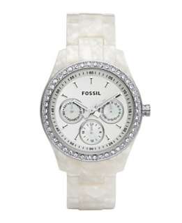 Fossil Watch, Womens Stella White Plastic Bracelet ES2790   Brands 