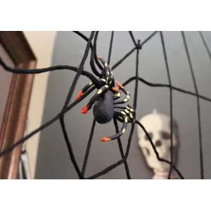  5 Foot Black Spider Web hanging decoration