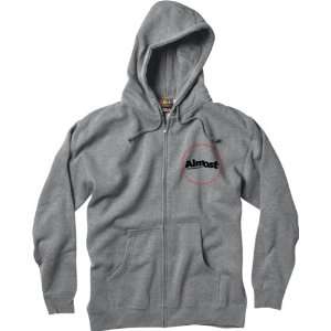  Almost Circle Zip Hooded Sweatshirt [X Large] Heather Grey 