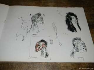 Native American Indian Art Pen and Ink Signed by McCoy Drawings 