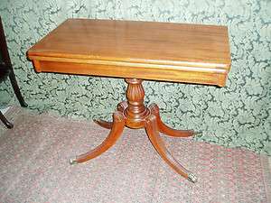 WONDERFUL ANTIQUE MAHOGANY CONSOLE GAMES TABLE W/GREAT LEGS  