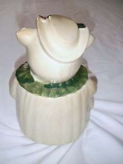 Vintage SHAWNEE Lady Pig Shamrock Cookie Jar~Winnie the Pig  