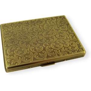  Paisley Brass Finished Cigarette Case #55 