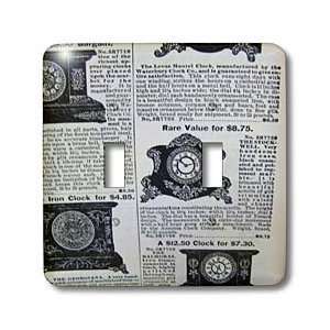 Florene Vintage   Antique Clocks   Light Switch Covers   double toggle 