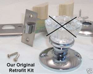 Retrofit Kit INSTALL YOUR ANTIQUE KNOBS in MODERN DOORS  