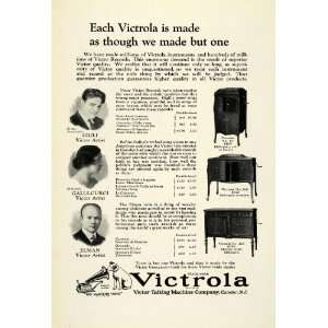 1924 Ad Victor Victrola Phonograph Antique Record Player Nipper Famous 