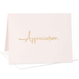   Set of 6 Note Cards, Appreciation (Light Pink)