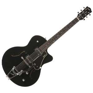   UPTOWN BLACK GT ARCHTOP GUITAR w/ BIGSBY + CASE Musical Instruments