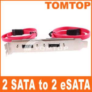 SATA Serial ATA to 2*eSATA EXT Cable PCI Bracket  