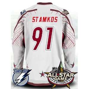   Authentic NHL Jerseys #91 Steven Stamkos Hockey WHITE Jersey Size 52