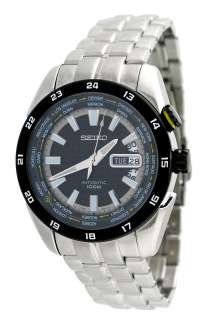 Seiko Superior SRP037 Mens Black Dial Stainless Steel Automatic Watch